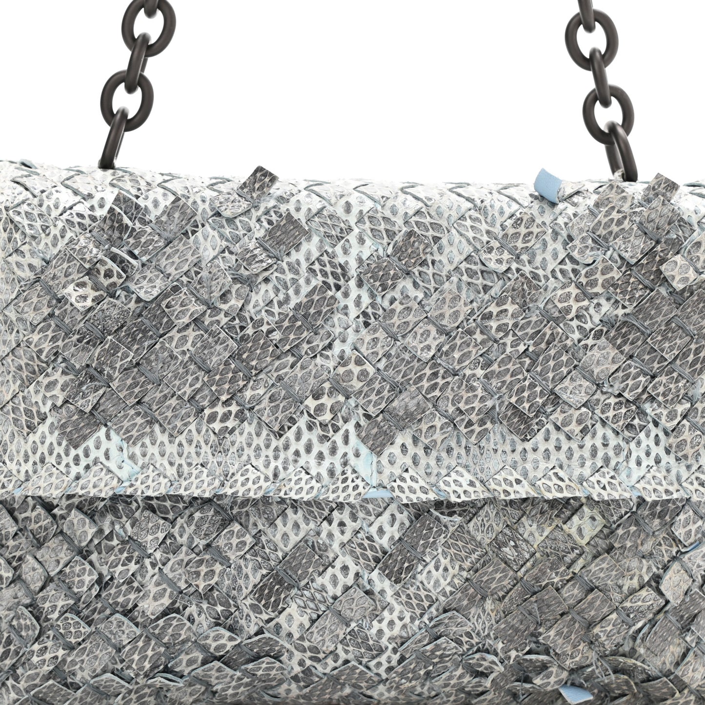 Tobu Ayers Intrecciato Small Olimpia Shoulder Bag Grey