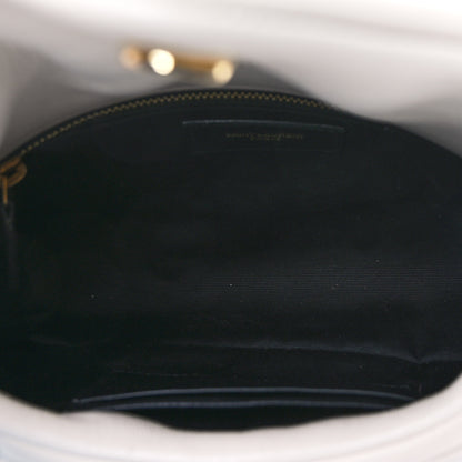 Saint Laurent Lambskin Quilted Toy Loulou Puffer Monogram Chain Satchel Crema Soft 5 of 11