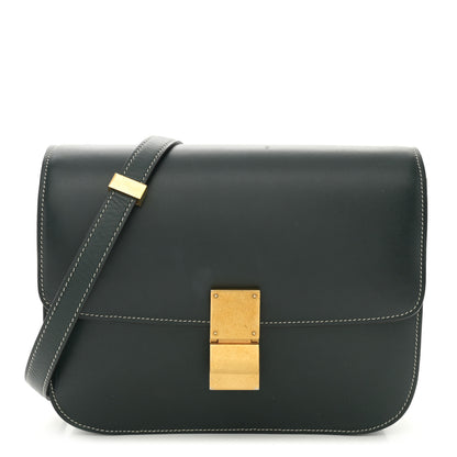 Celine Box Calfskin Medium Classic Box Flap Bag Classic Green 1 of 21