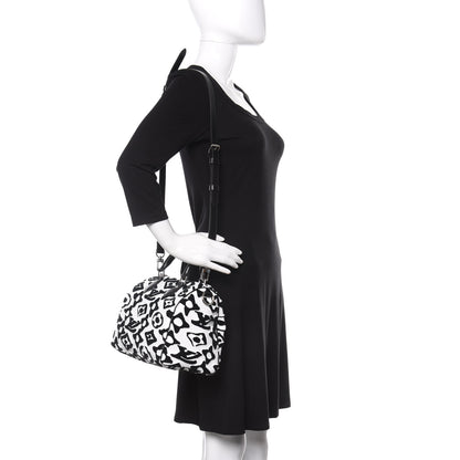Louis Vuitton X UF Tufted Monogram Speedy Bandouliere 25 White Black 2 of 11
