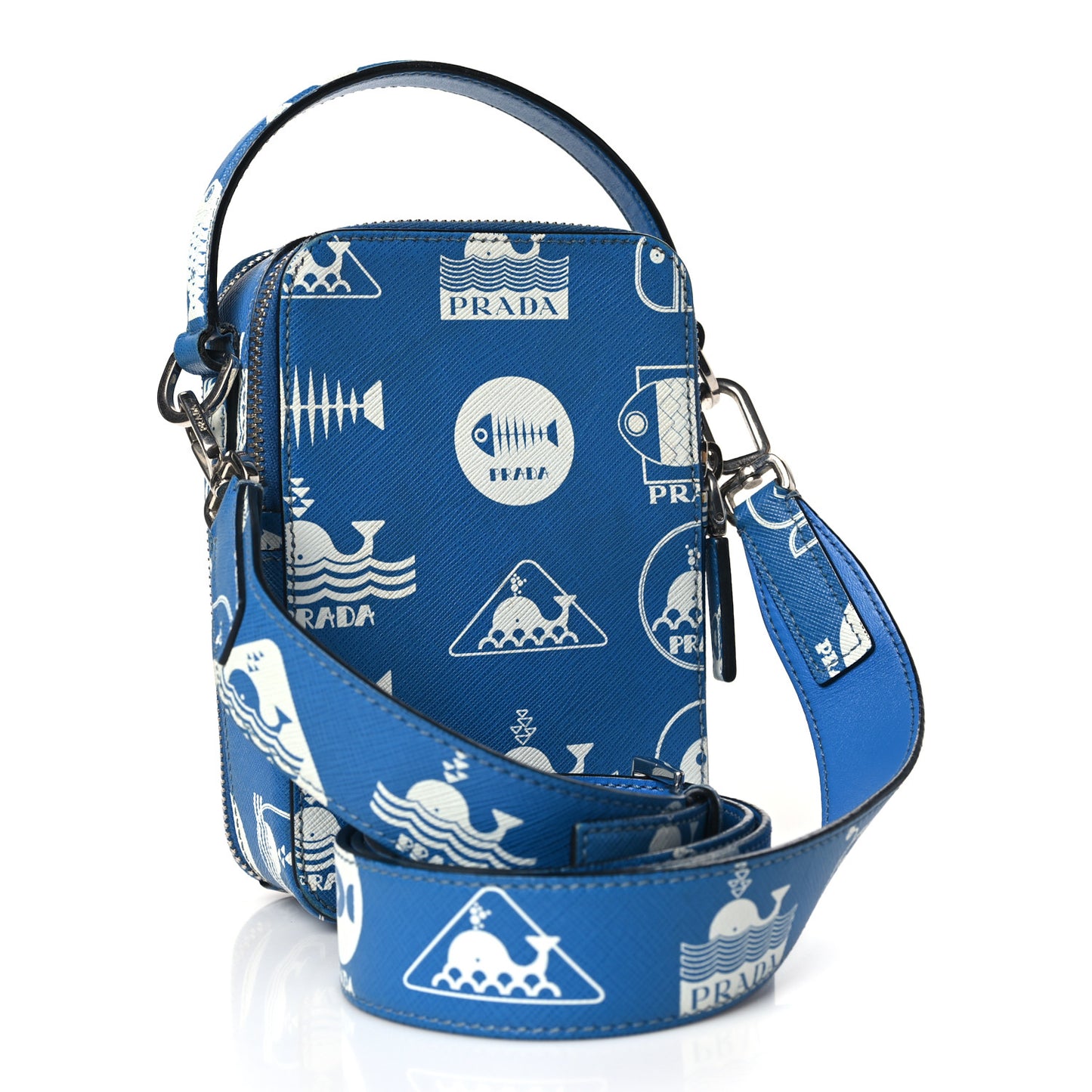 Saffiano Whale Brique Crossbody Messenger Bag Marea