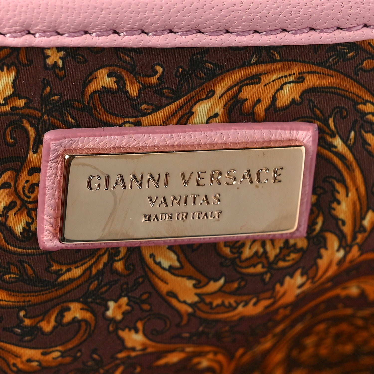 Versace Nappa Barocco Quilted Vanitas Medea Shoulder Bag Pink 6 of 8