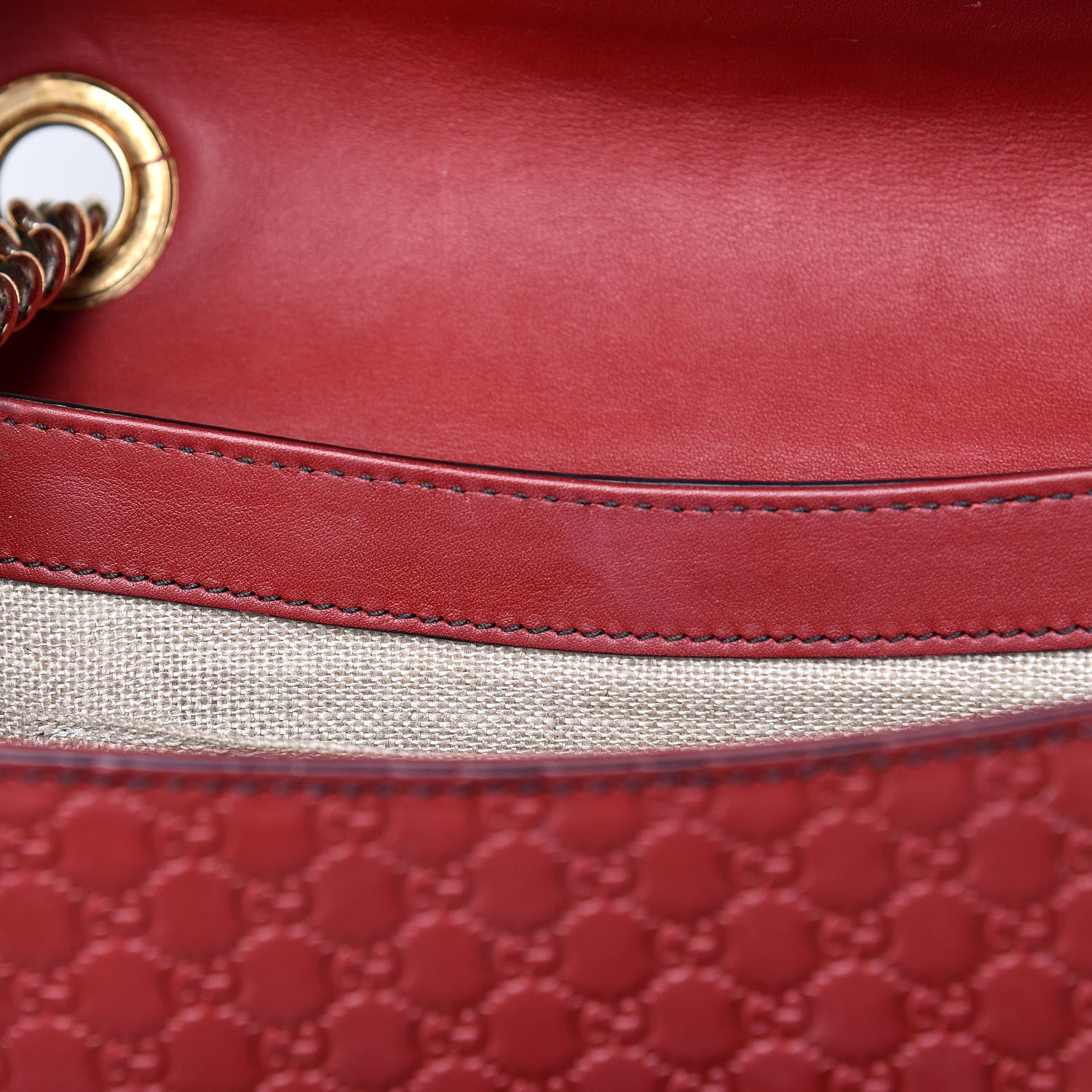 Gucci Microguccissima Medium Emily Chain Shoulder Bag Red 10 of 17