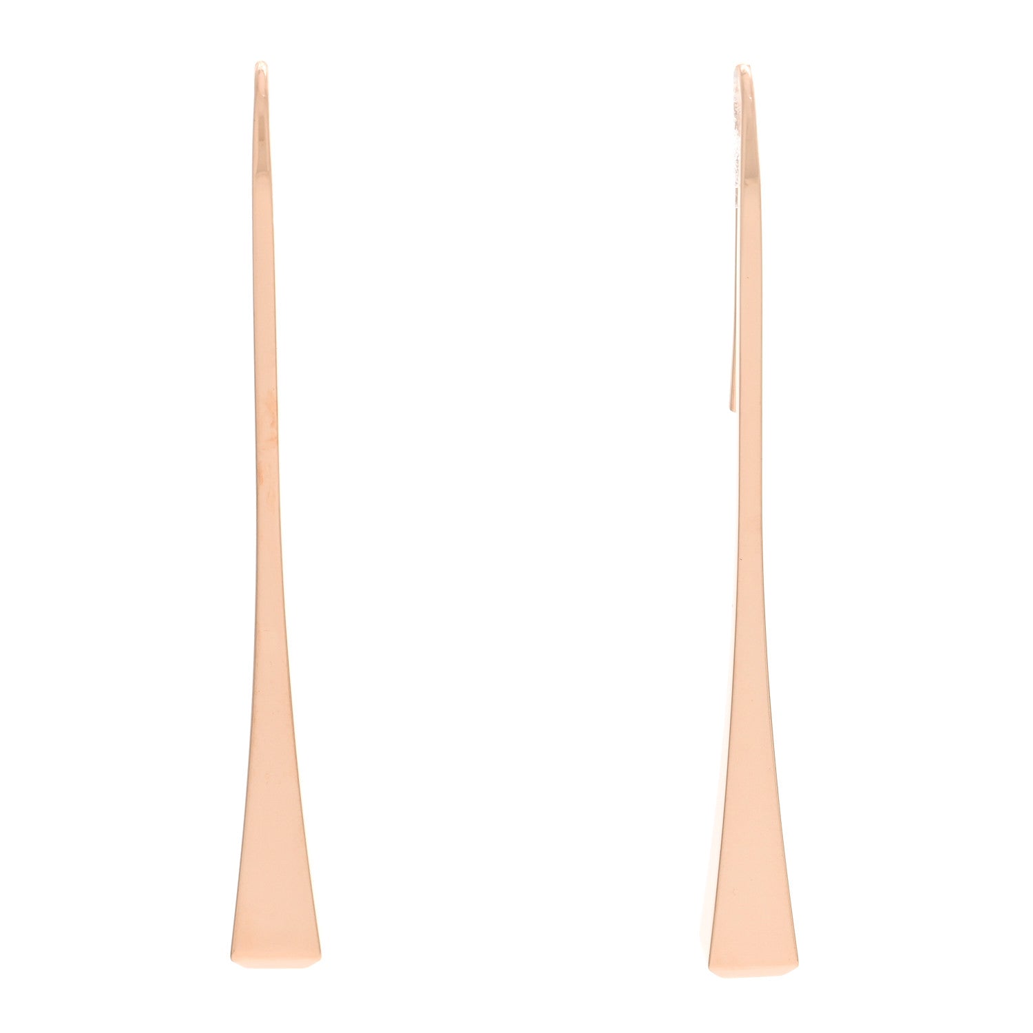 Hermes 18K Rose Gold Clou De Forge Drop Earrings 1 of 5