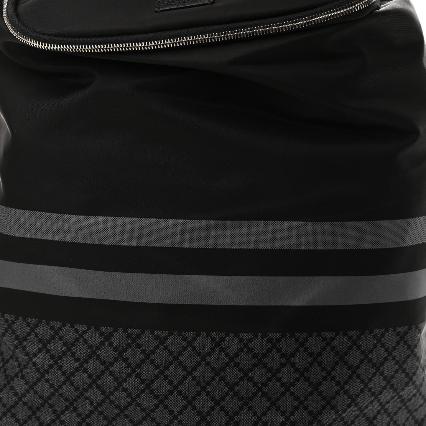 Nylon Diamante Backpack Black
