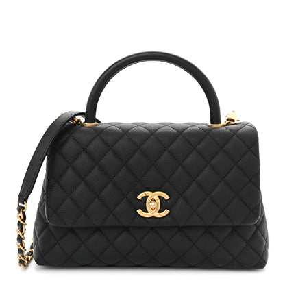 Chanel Caviar Quilted Small Coco Handle Flap Black 1 of 11