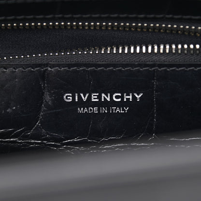 Givenchy Calfskin Crocodile Embossed Medium Lock Antigona Black 6 of 10