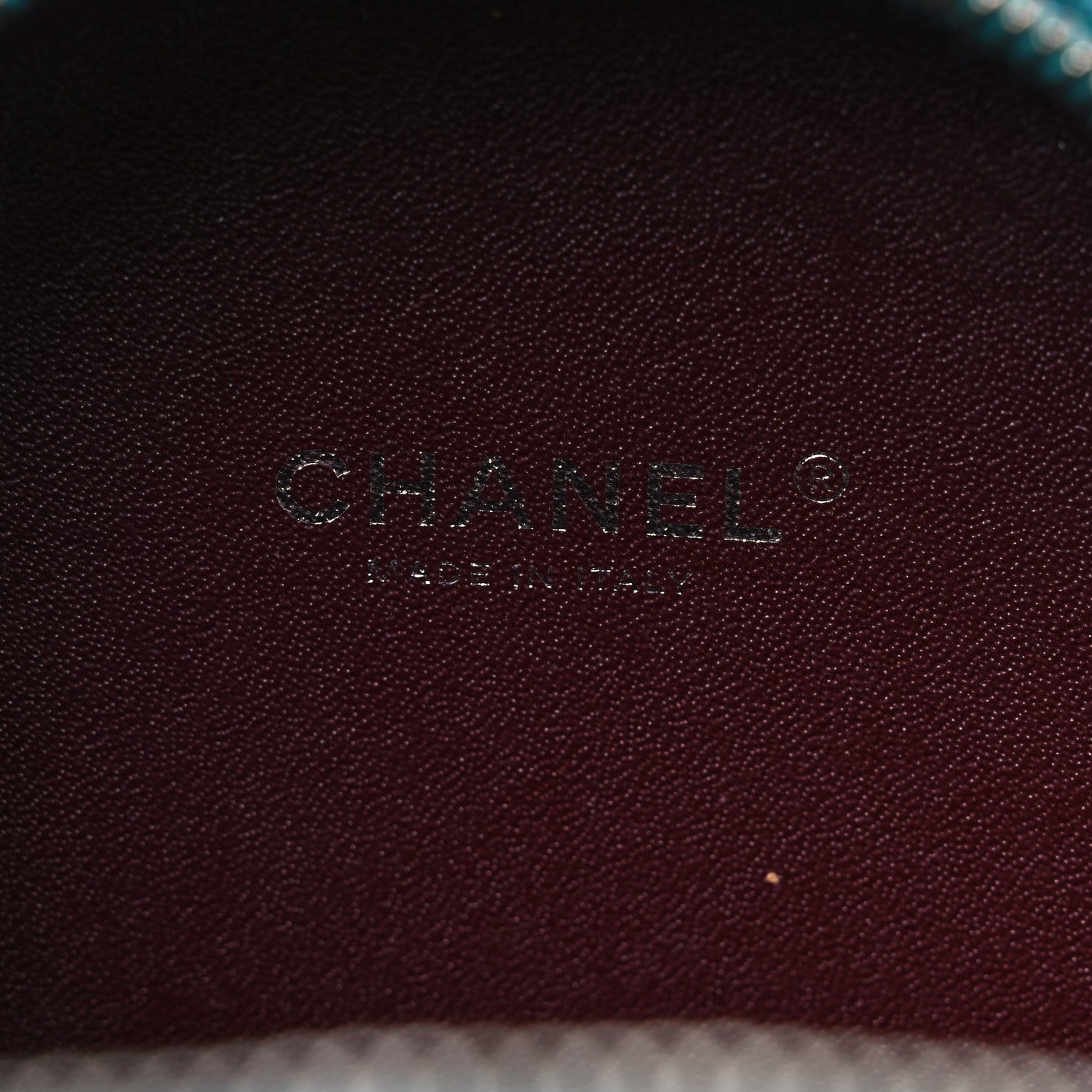 Chanel Metallic Caviar Quilted Camera Case Blue 6 of 11