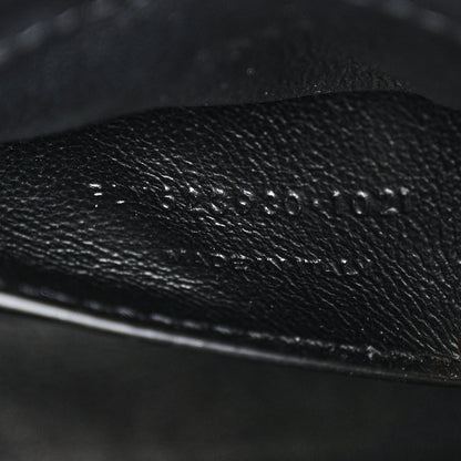 Saint Laurent Raffia Calfskin Mini Classic Monogram Cassandra Top Handle Black Natural 7 of 11