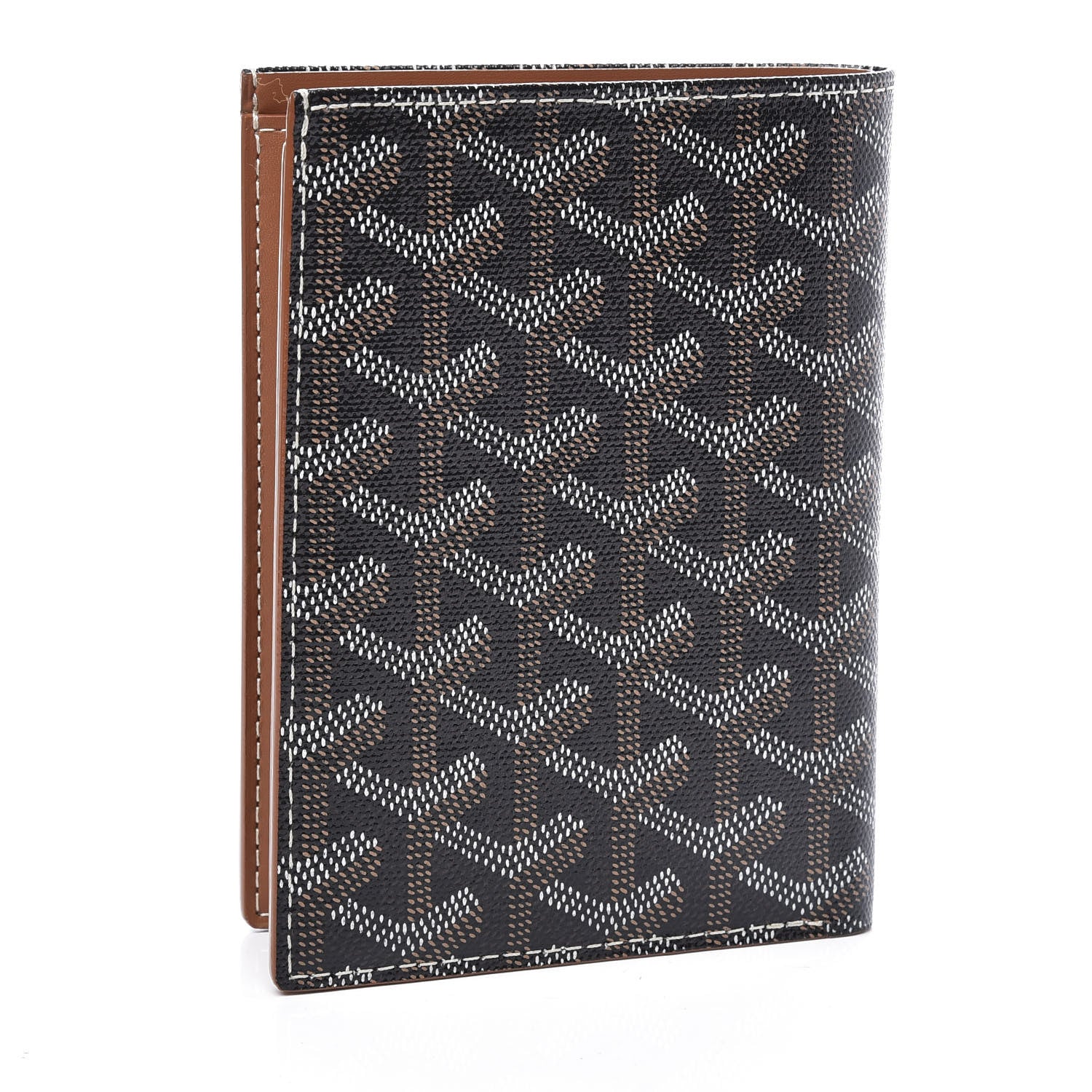 Goyard Goyardine Grenelle Passport Wallet Black Gold 2 of 10