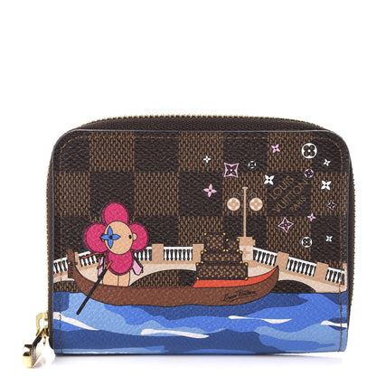 Louis Vuitton Damier Ebene 2019 Christmas Animation Zippy Coin Purse Blue 1 of 8