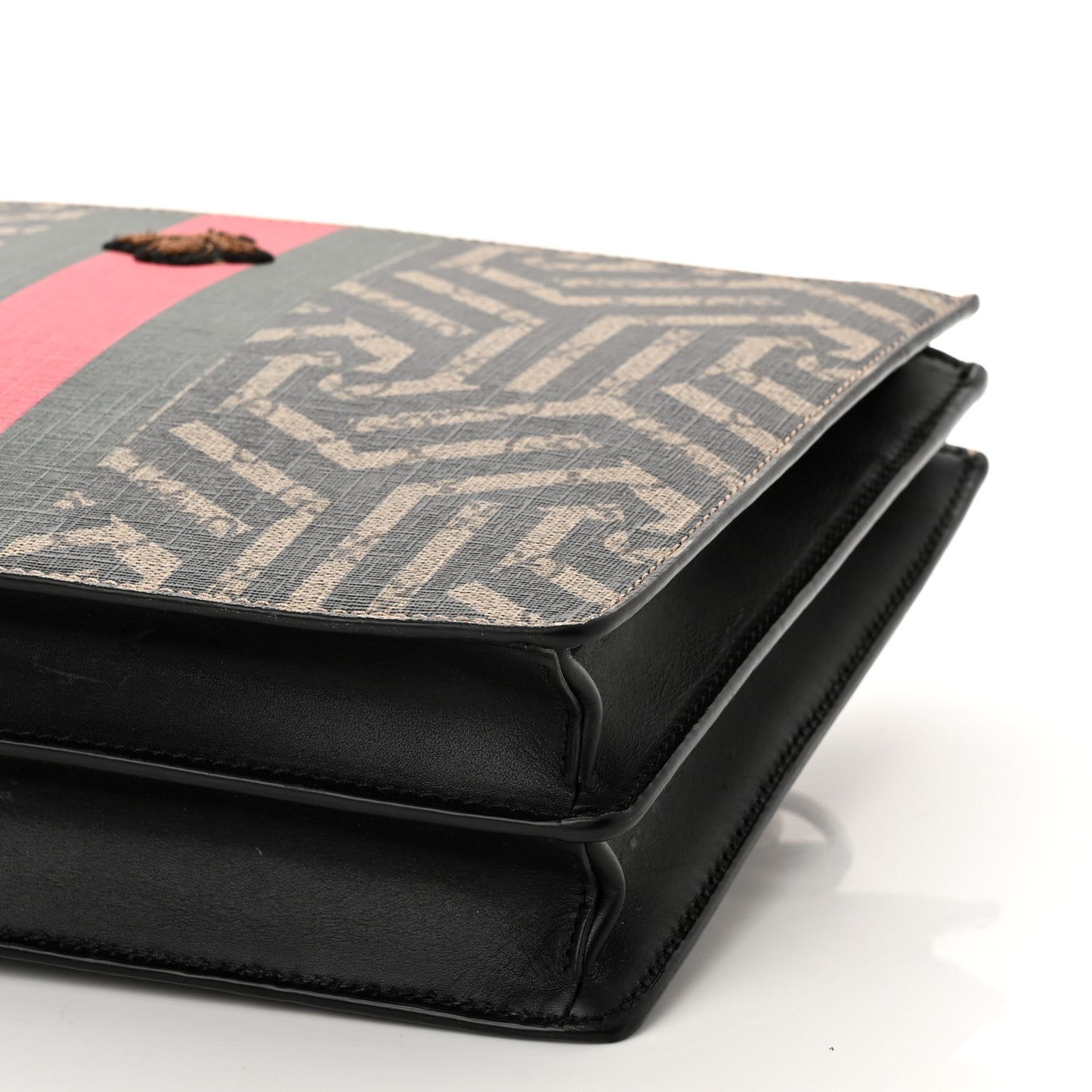 GG Supreme Monogram Caleido Web Messenger Beige Ebony