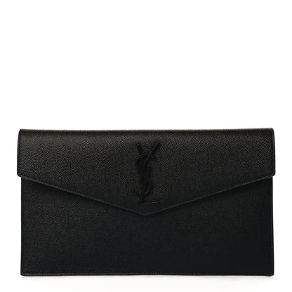 Saint Laurent Grain De Poudre Uptown Pouch Black 1 of 6