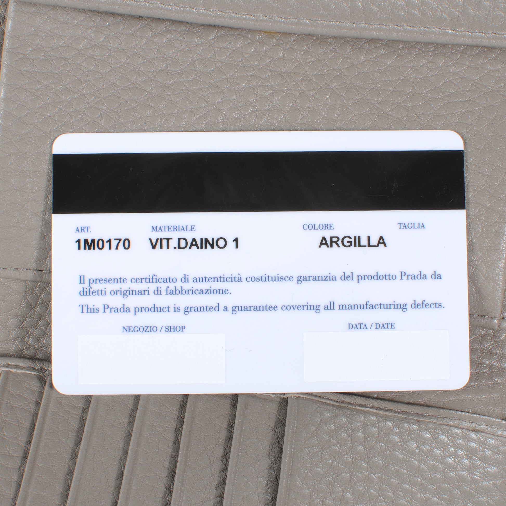 Prada Vitello Daino Compact Wallet Argilla 7 of 7