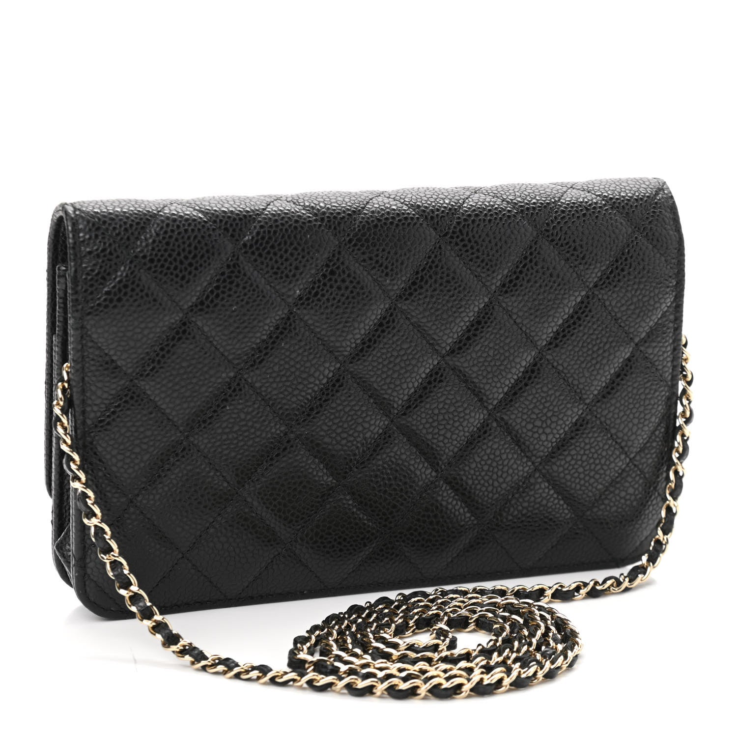 Chanel Caviar Quilted Golden Class Wallet On Chain WOC Black 3 of 14