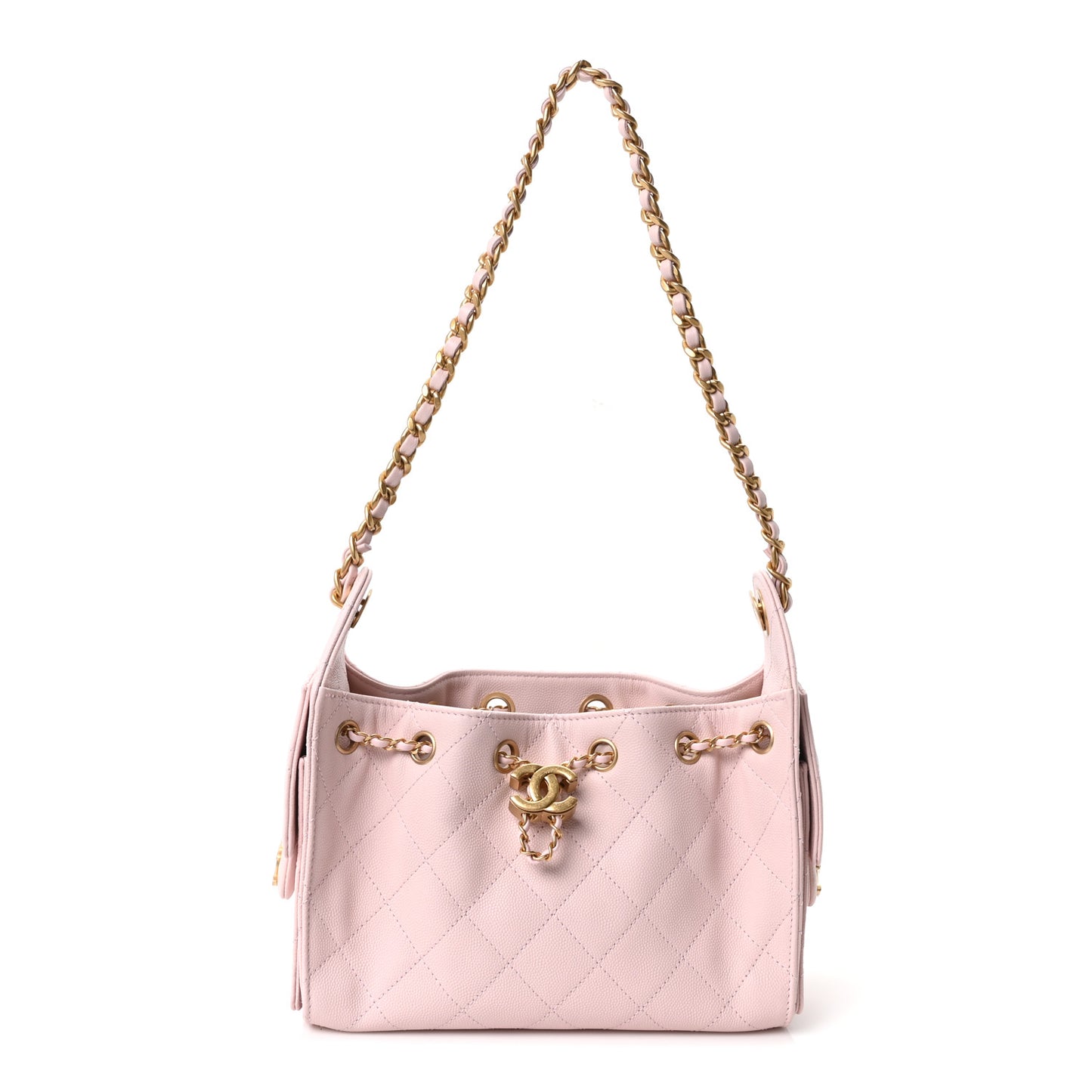 Caviar Quilted Mini Chanel 25 Handbag Light Pink