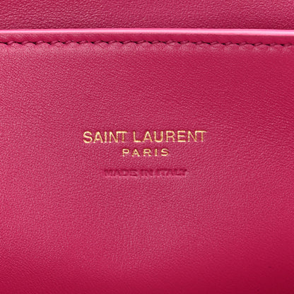 Saint Laurent Smooth Calfskin Suede Medium Reversible Monogram Kate Satchel Rose Rubis 6 of 12