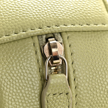 Chanel Caviar Quilted French New Wave Round Clutch With Chain Light Green 11 of 12