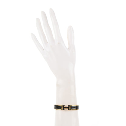 Hermes Enamel Narrow Clic Clac H Bracelet PM Black 2 of 4