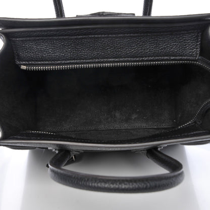 Celine Drummed Calfskin Nano Luggage Black 5 of 7