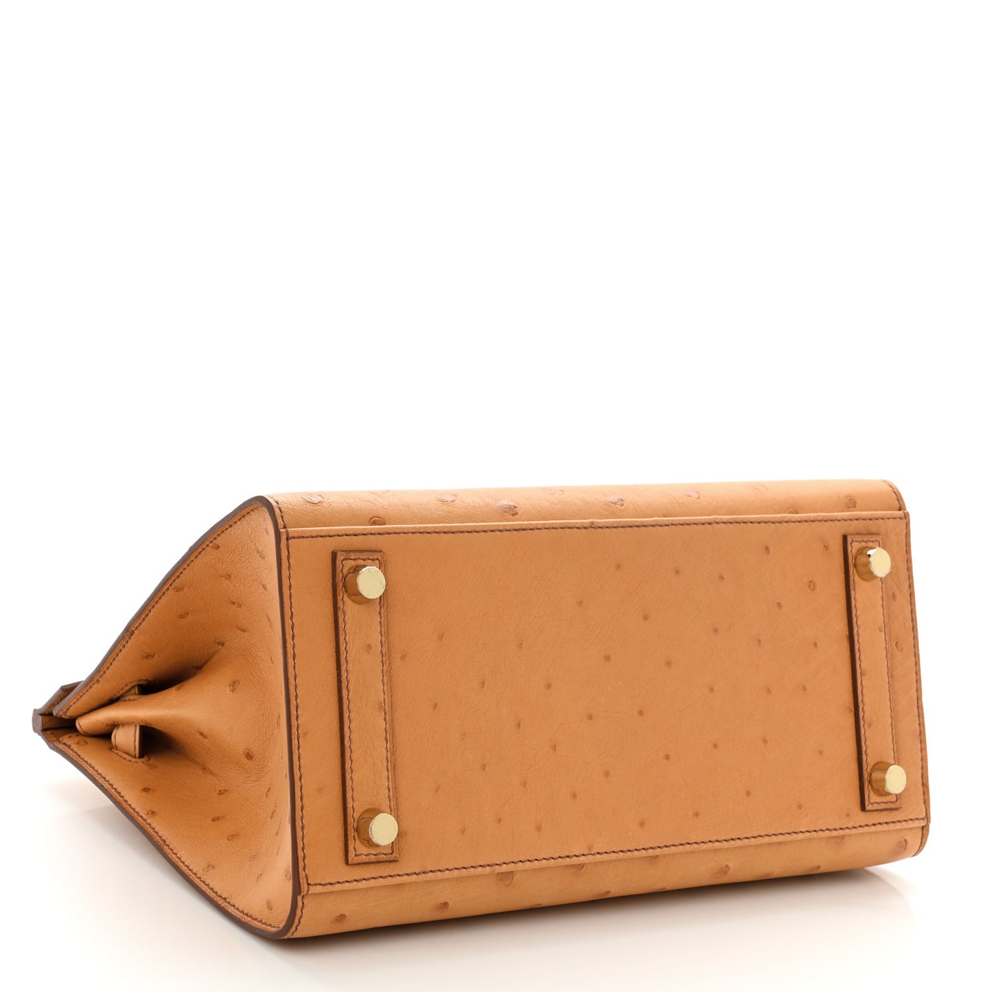 Ostrich Birkin Sellier 25 Gold