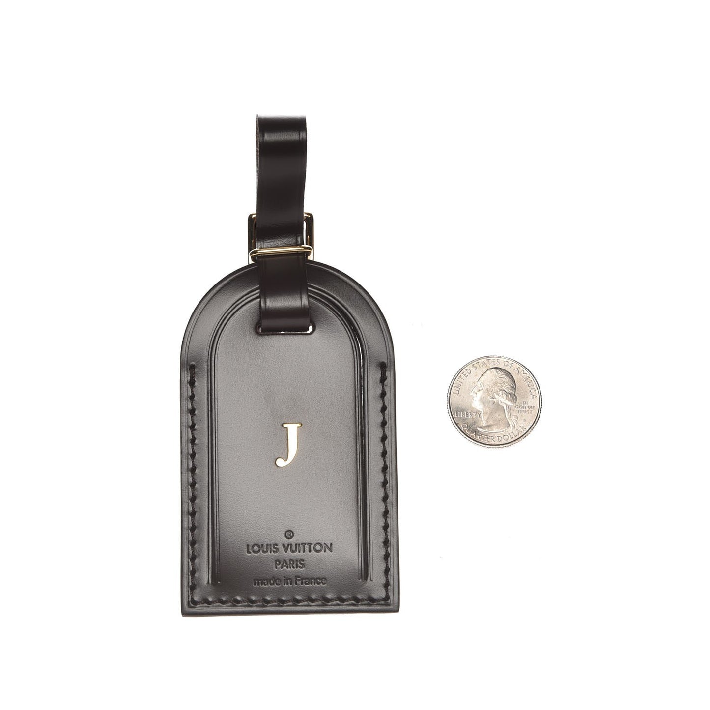 Calfskin Luggage Tag Ebene