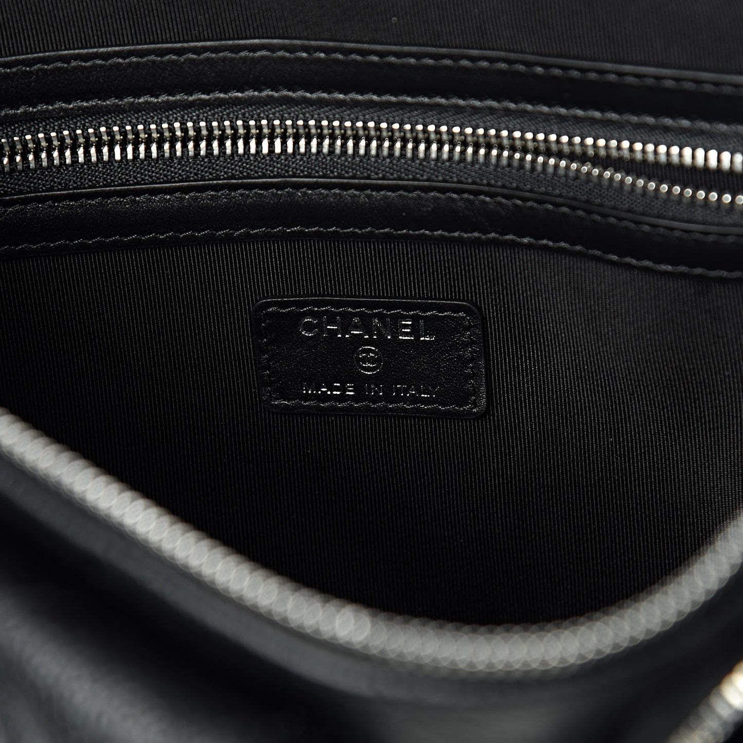 Caviar Quilted Zipped Multi Pouch Black