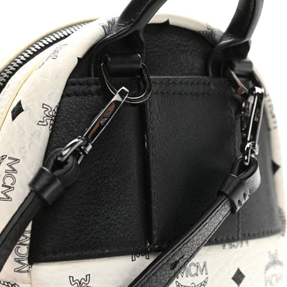 MCM Visetos Side Stud X-Mini Stark Bebe Boo Backpack White 28 of 28