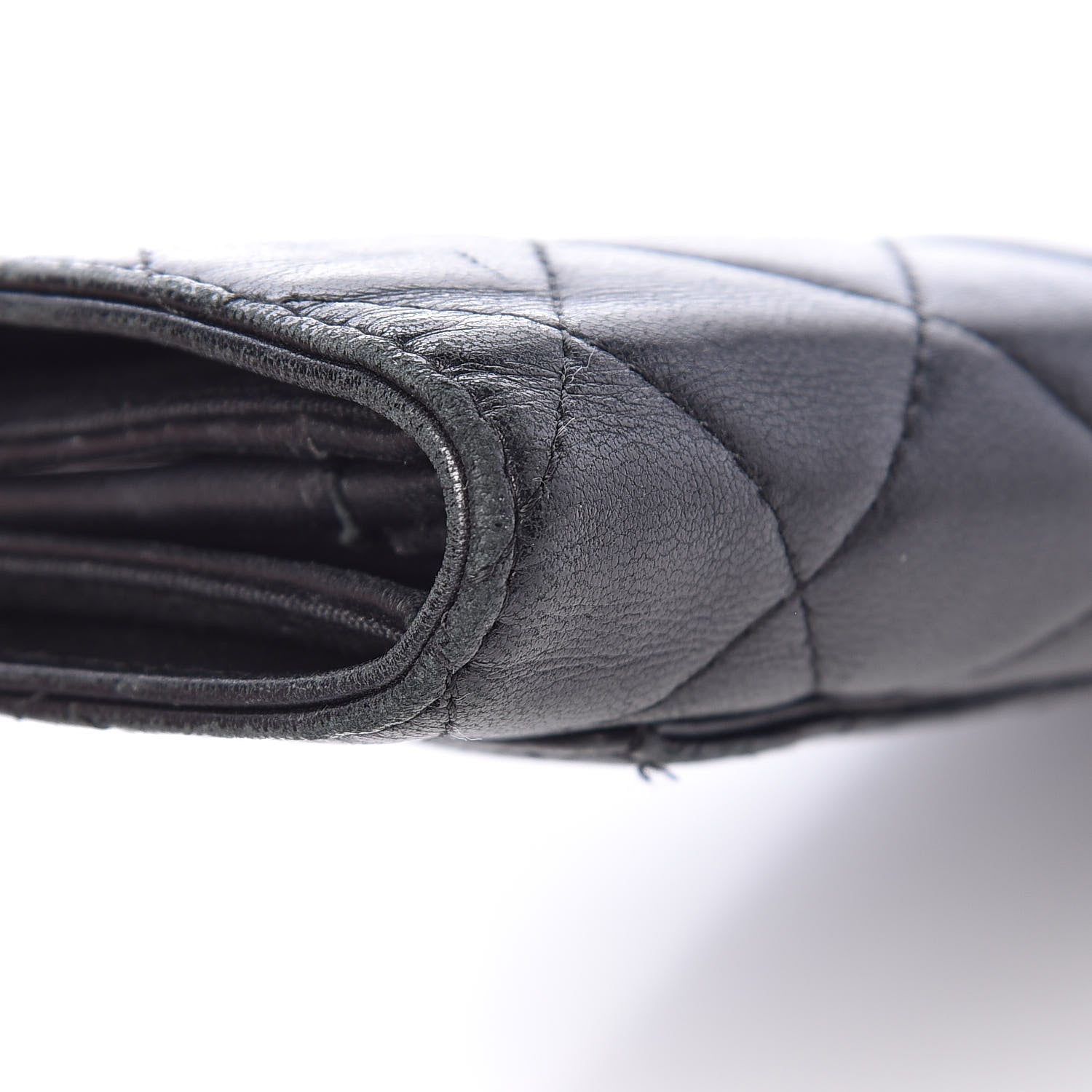 Chanel Lambskin Quilted Yen Wallet Black 12 of 17