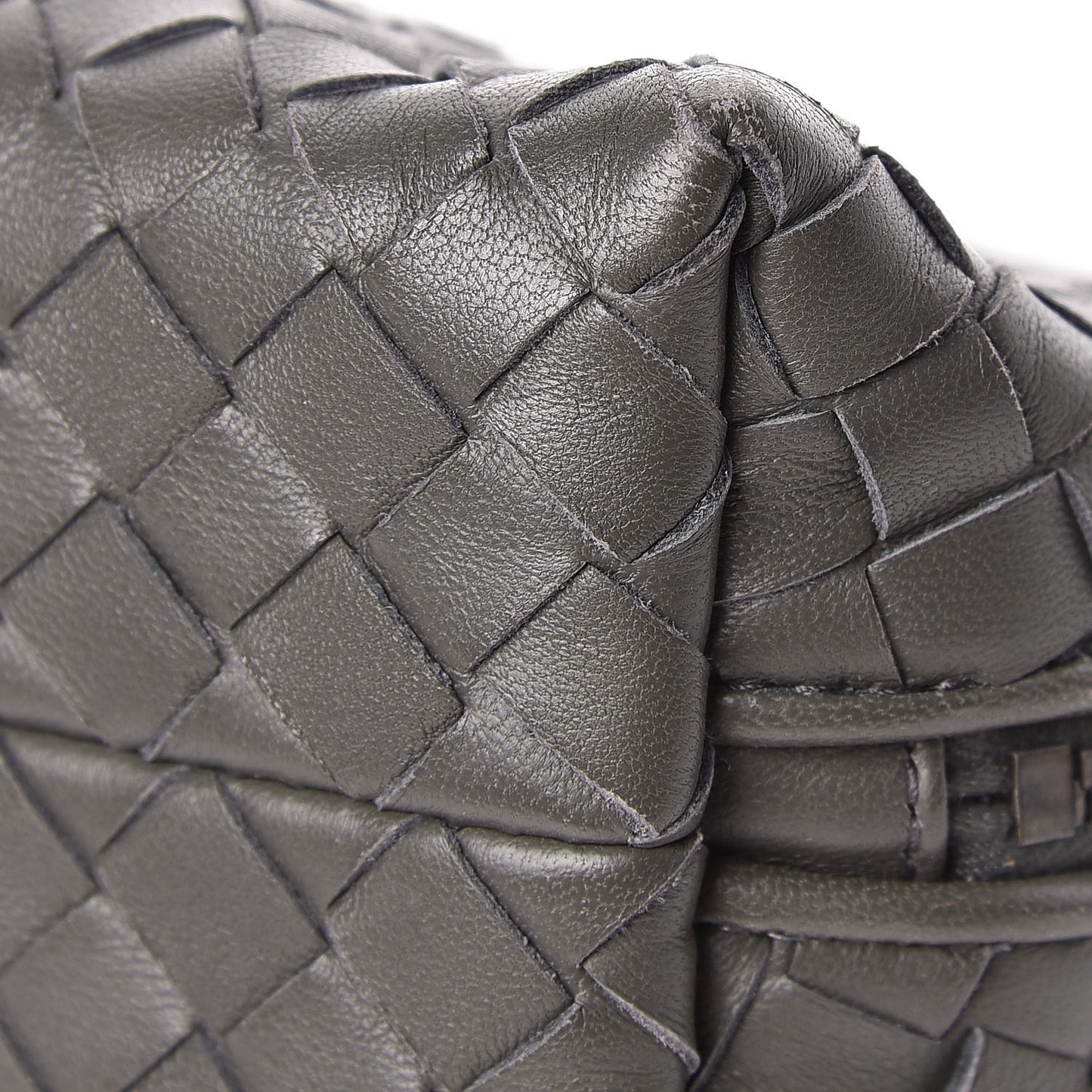 Nappa Intrecciato Cosmetic Pouch Grey