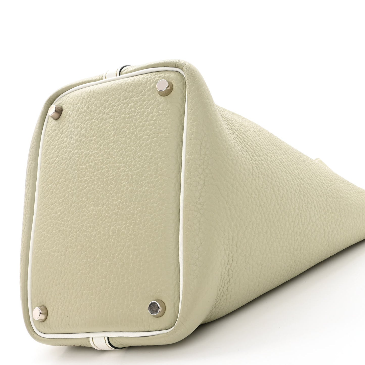 Taurillon Clemence Bi-Color Picotin 18 PM Sauge Craie