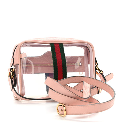 Gucci Vinyl Web Mini Ophidia Transparent Shoulder Bag Perfect Pink 3 of 10