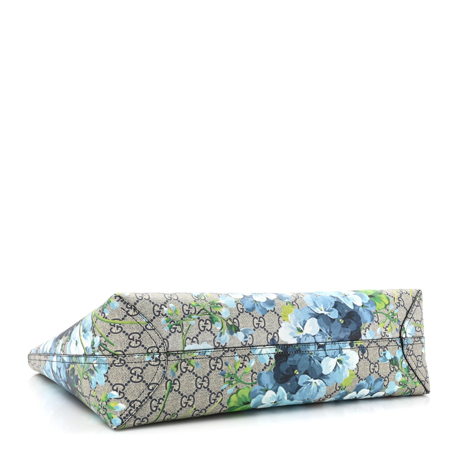 GG Supreme Monogram Blooms Medium Reversible Tote Beige Blue Navy