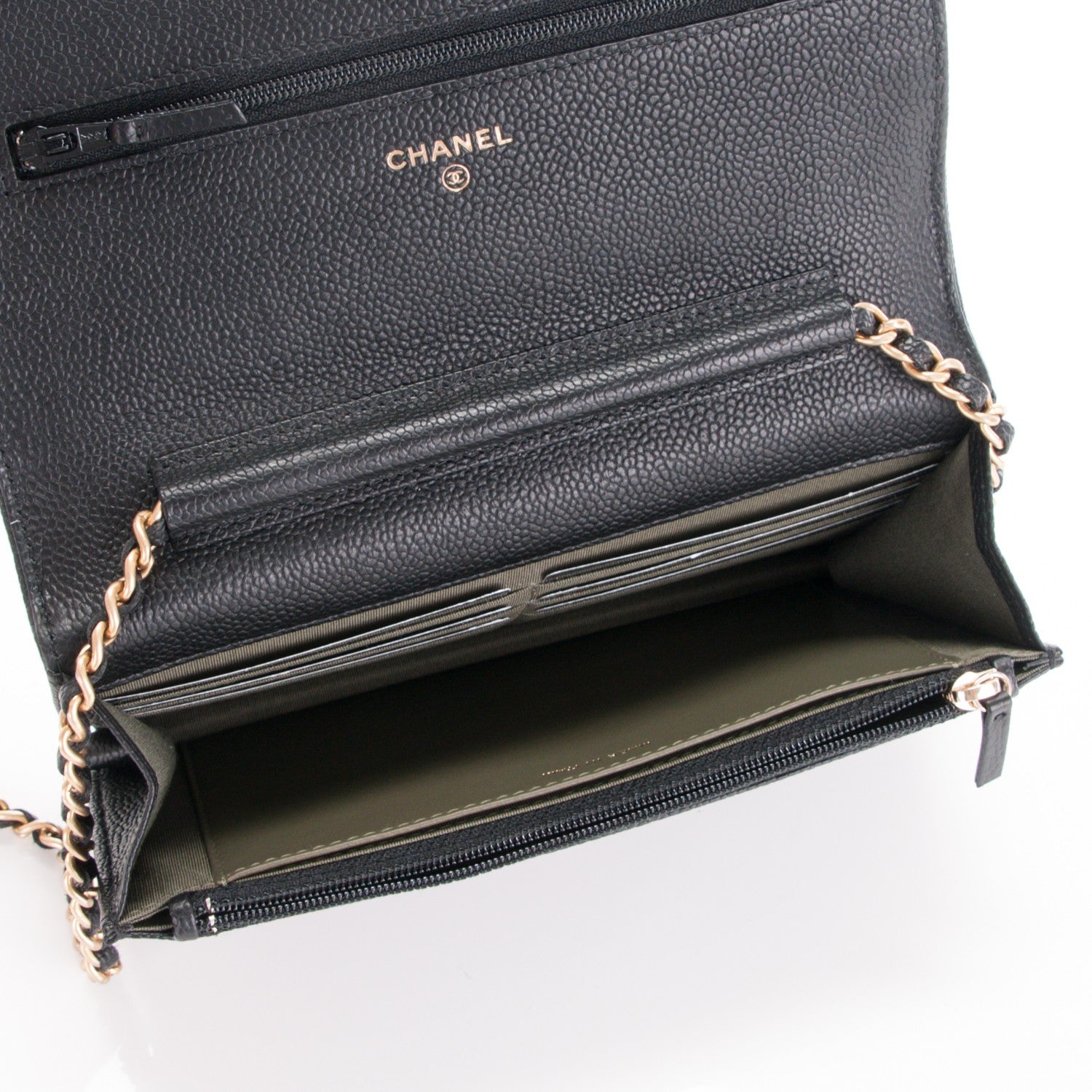 Chanel Caviar Quilted Boy Wallet On Chain WOC Black 5 of 8