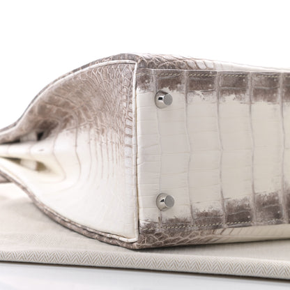 Hermes Matte Niloticus Crocodile Himalaya Kelly Retourne 28 White 13 of 23