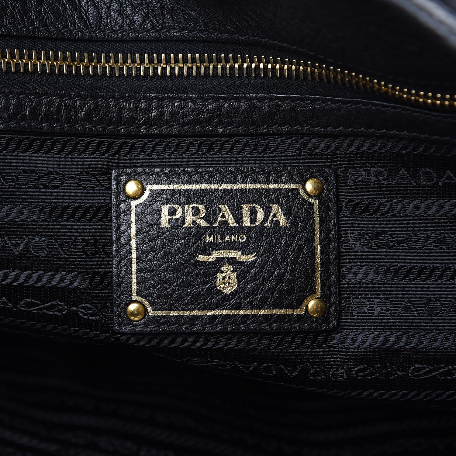 Prada Tessuto Nylon Vitello Daino Tote Black 6 of 9