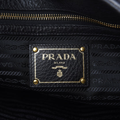 Prada Tessuto Nylon Vitello Daino Tote Black 6 of 9