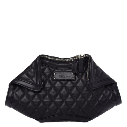 Alexander McQueen Lambskin Quilted De Manta Clutch Black 1 of 7