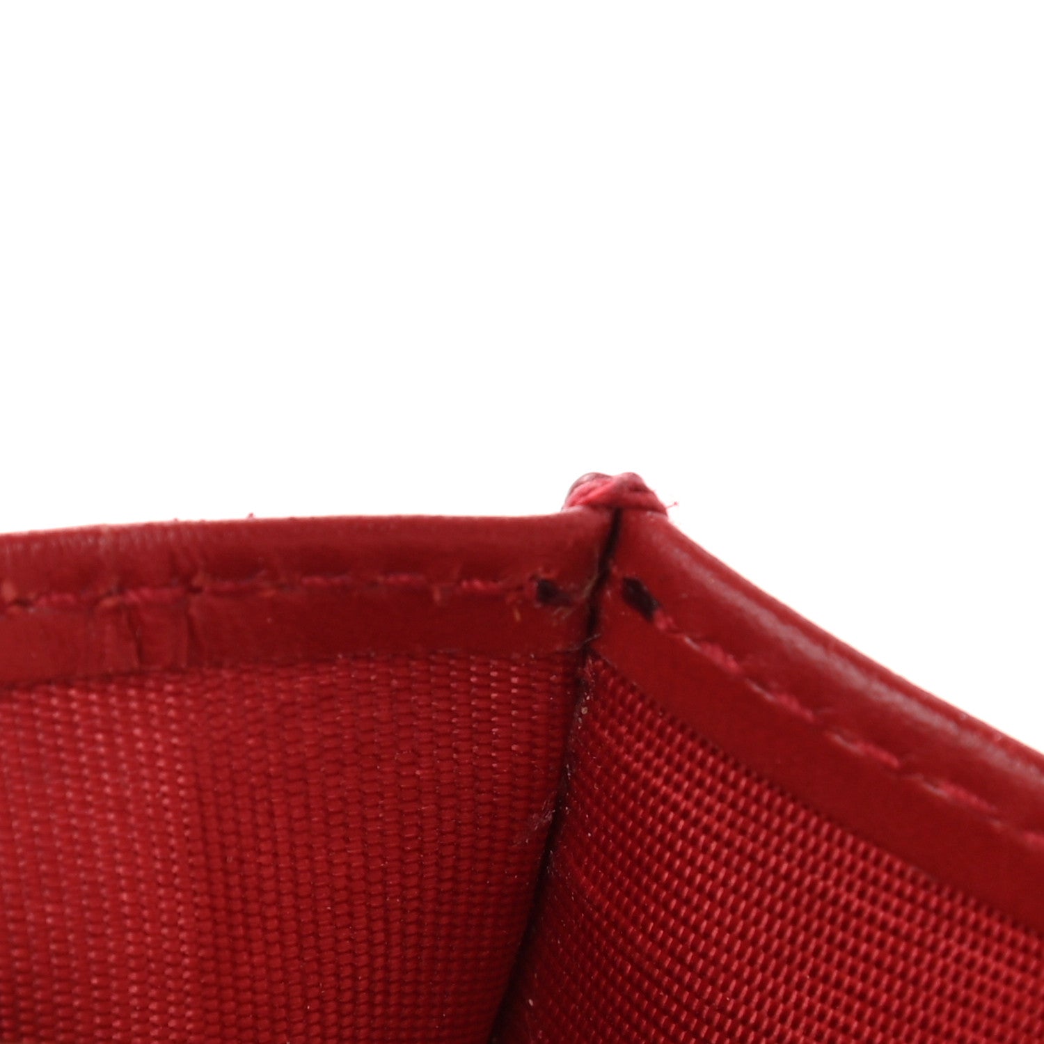 Christian Dior Lambskin Cannage Studded Lady Dior Card Holder Deep Red 13 of 15