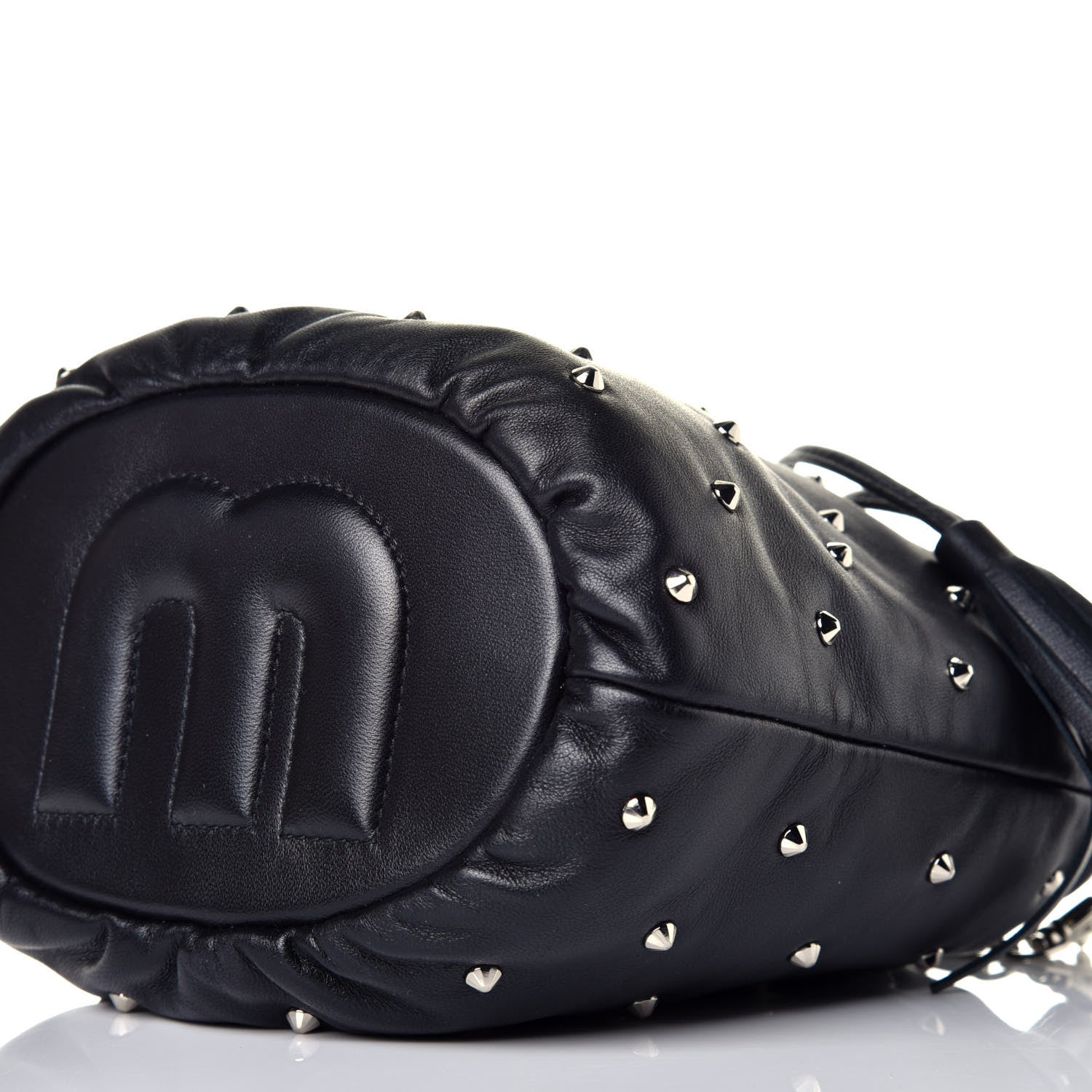 Miu Miu Nappa Studded Bucket Bag in Black 8 of 8