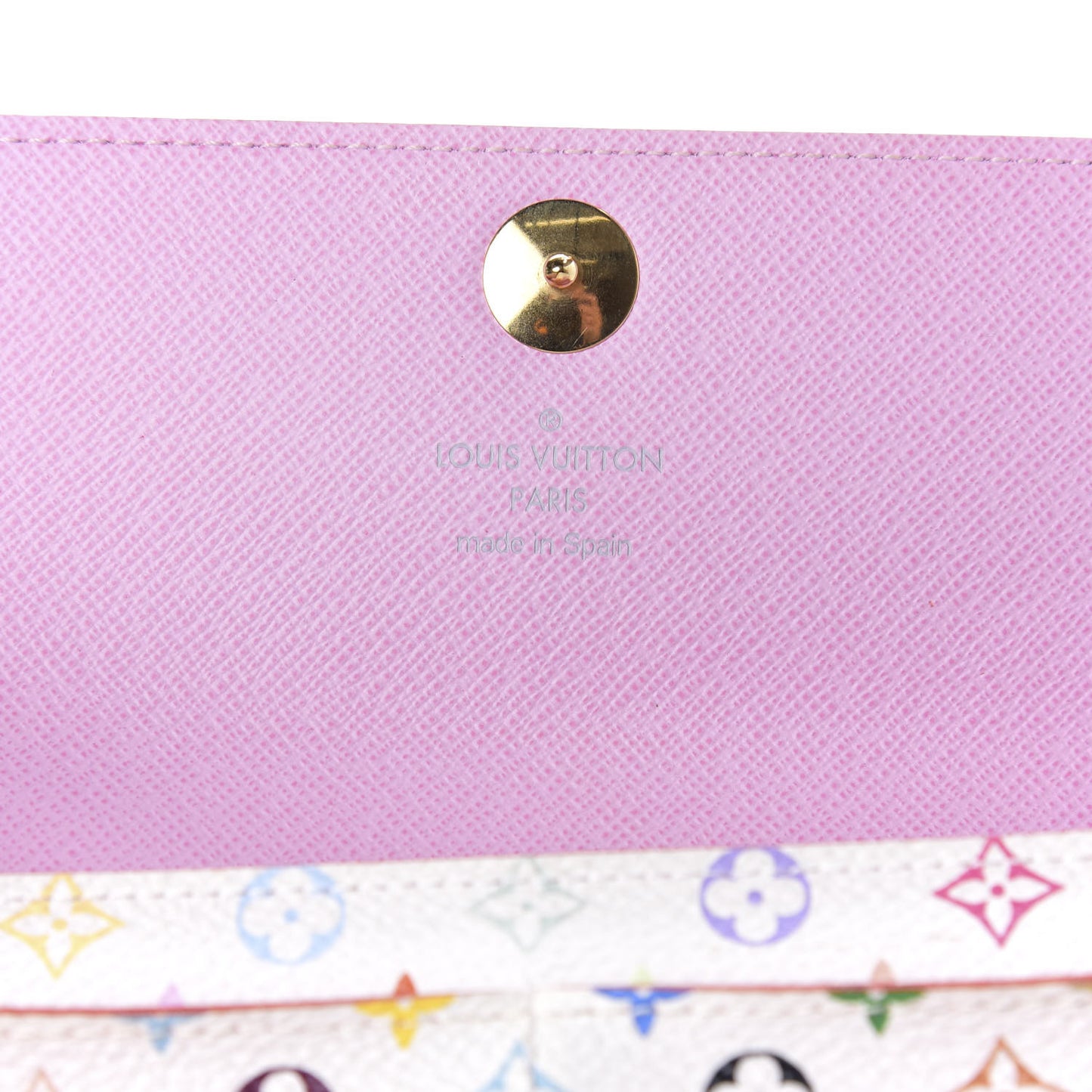 Monogram Multicolor Sarah Wallet White Litchi