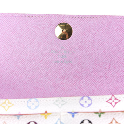 Louis Vuitton Monogram Multicolor Sarah Wallet White Litchi 6 of 8