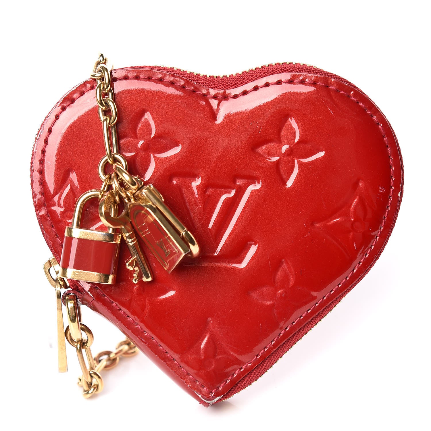 Louis Vuitton Vernis Coeur Heart Coin Purse Pomme D'Amour 1 of 10