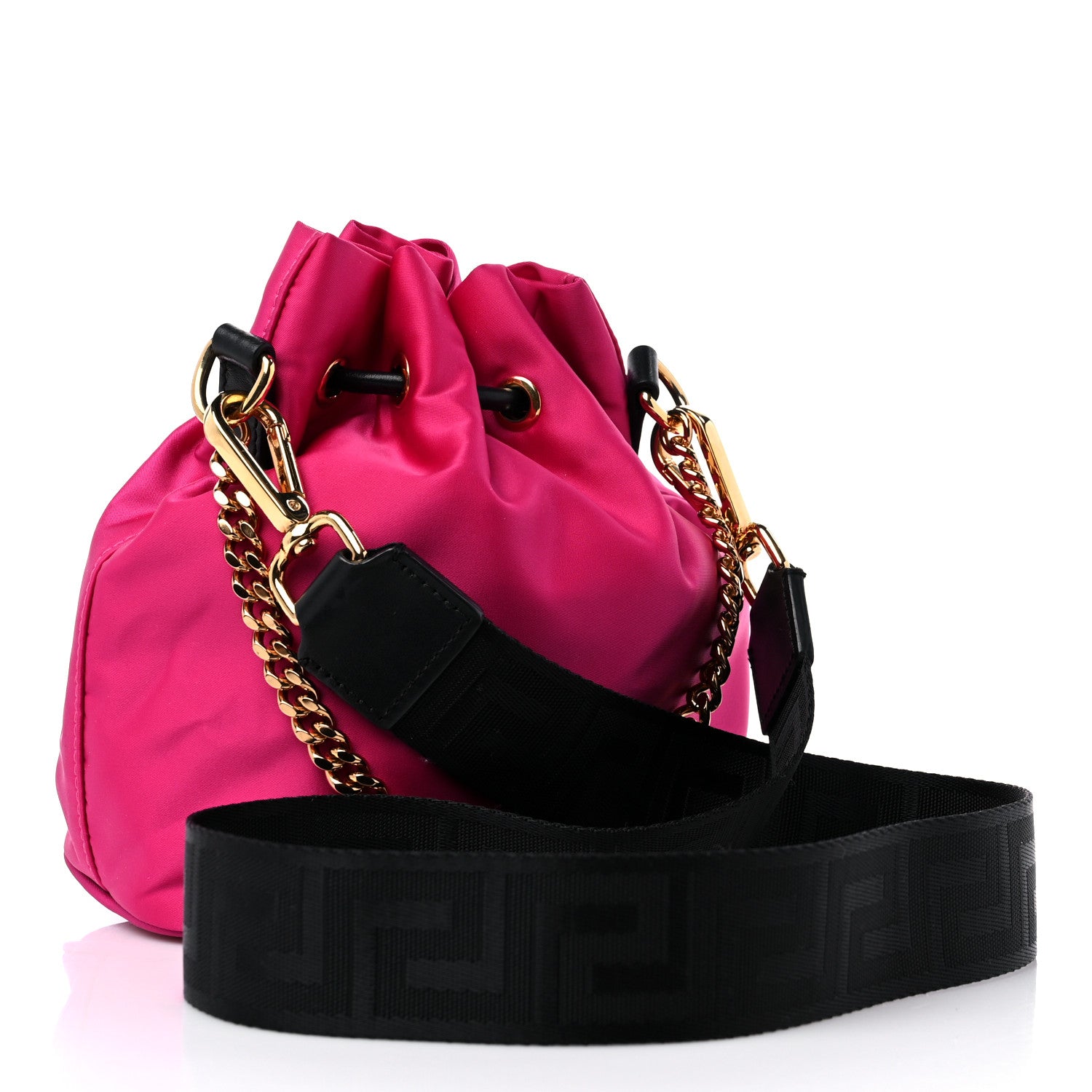 Versace NylonMedusa Drawstring Bucket Bag Dahlia Black 3 of 11