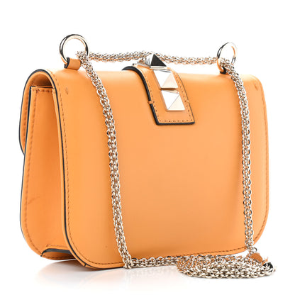 Valentino Garavani Vitello Small Glam Lock Rockstud Flap Mandarin Sorbet 3 of 9