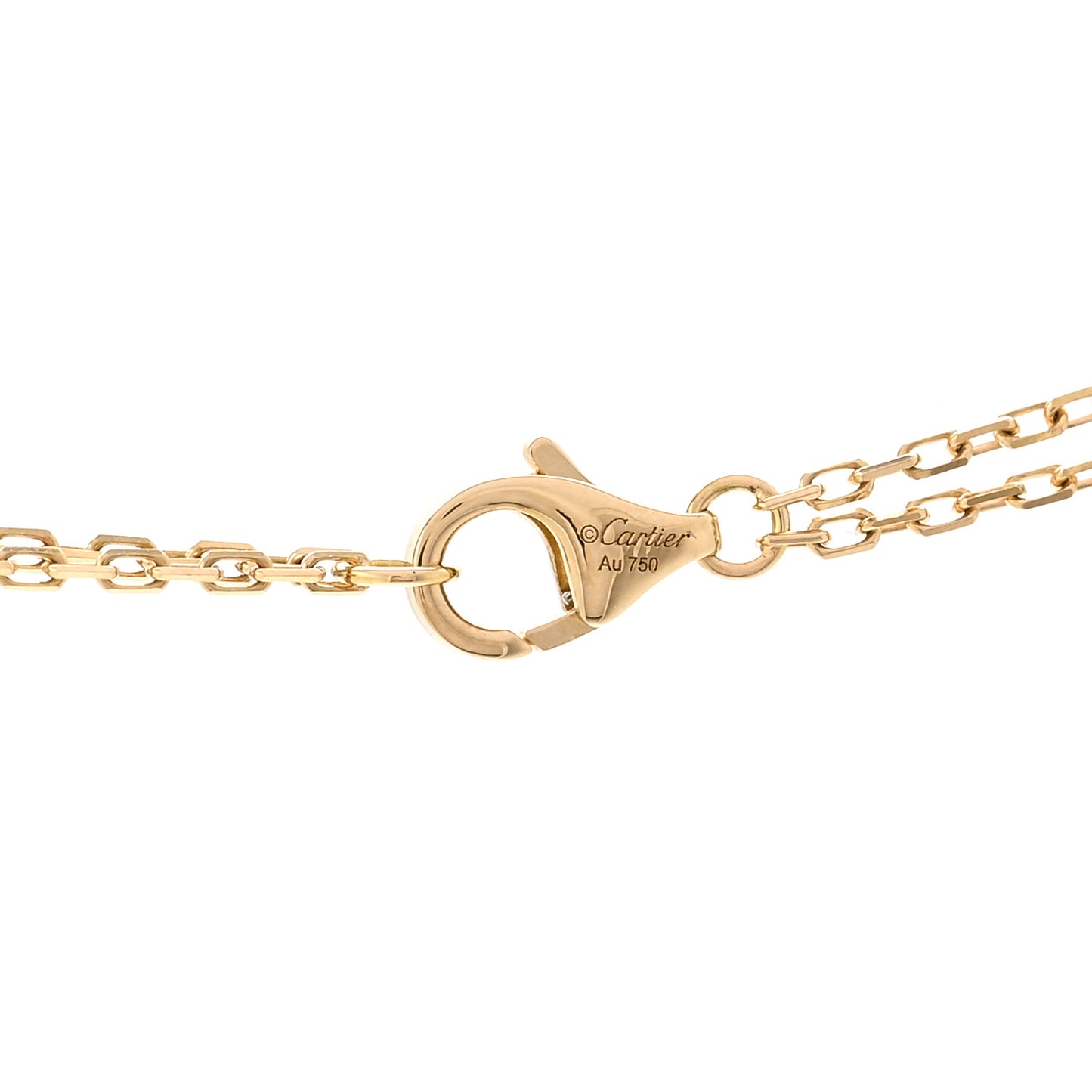 18K Yellow Gold 2 Diamond LOVE Necklace