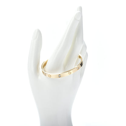 Cartier 18K Yellow Gold 4 Diamond LOVE Bracelet 16 2 of 5