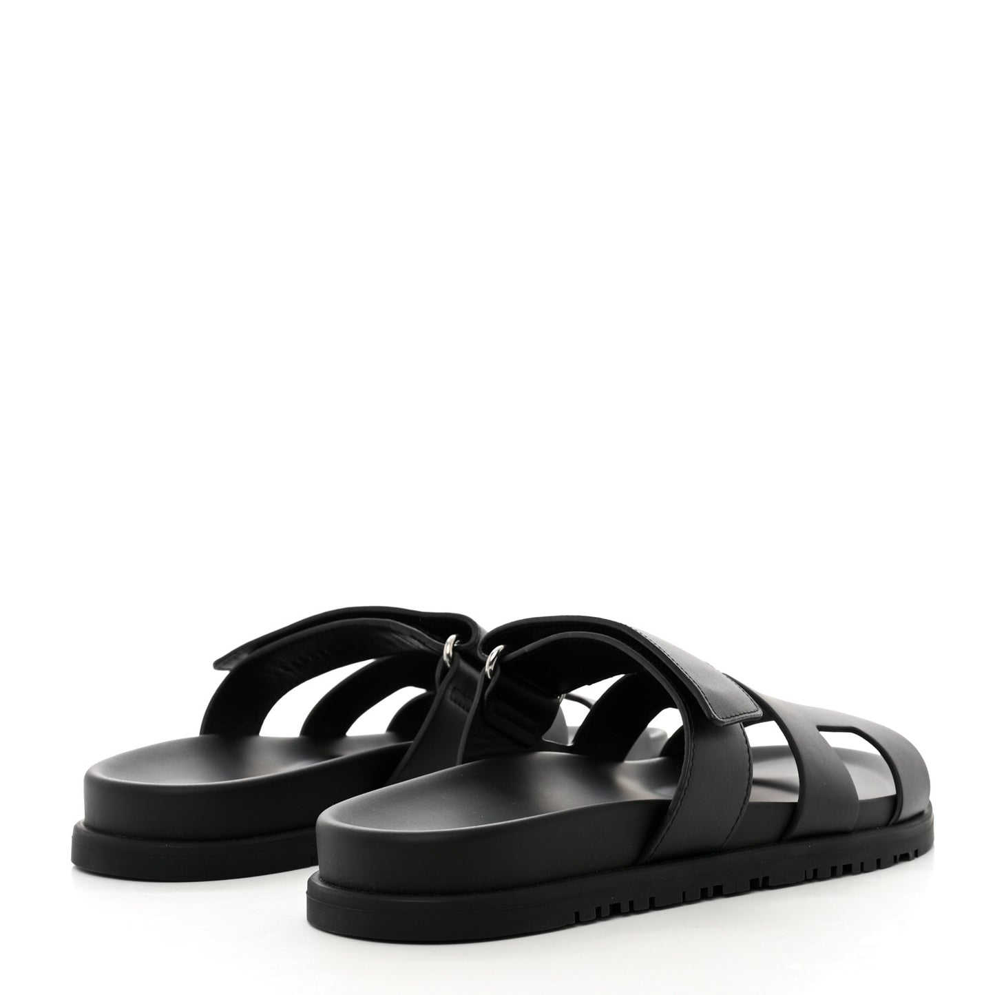 Calfskin Womens Chypre Sandals 37.5 Black
