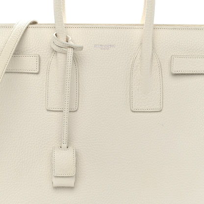 Saint Laurent Grained Calfskin Small Sac De Jour Dove Whit 8 of 10