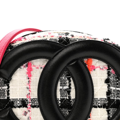Chanel Tweed Lambskin Quilted Coco Midnight Camera Case White Black Multicolor 8 of 12